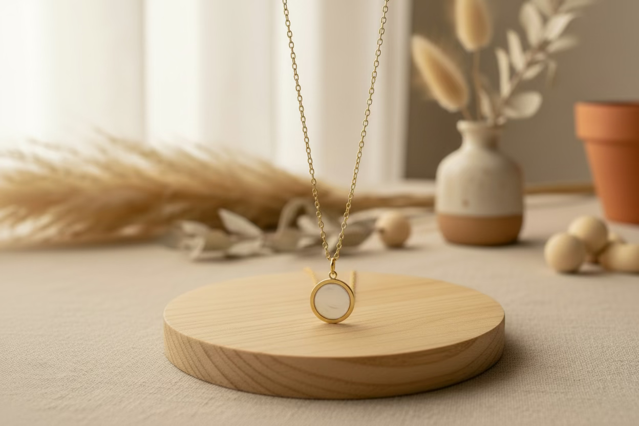 Collier Nacre Opaline