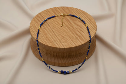 💙 Collier en Lapis-lazuli – Harmonie & Élégance Artisanale 💙