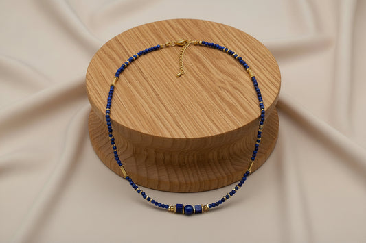💙 Collier en Lapis-lazuli – Harmonie & Élégance Artisanale 💙