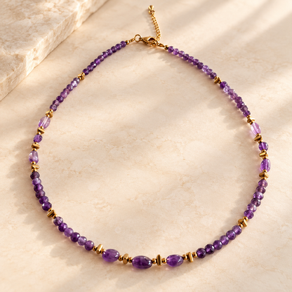 Collier Améthyste facettée