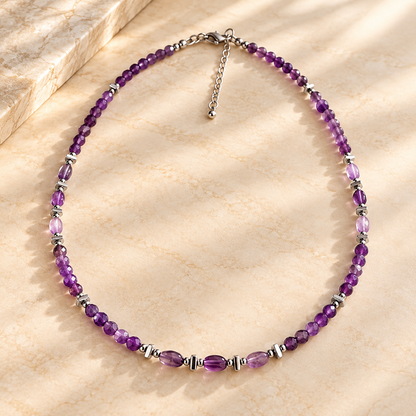 Collier Améthyste facettée