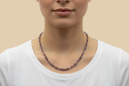 Collier Améthyste Dorée Hématite