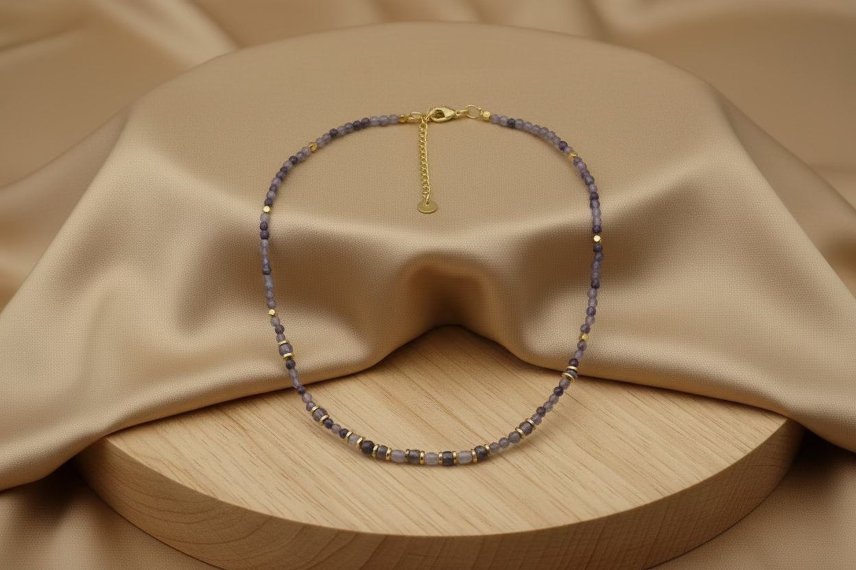 Collier Améthyste Dorée Hématite