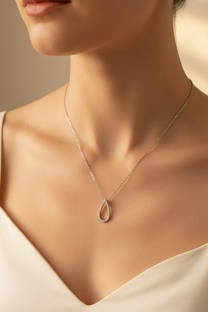 Collier Goutte argenté