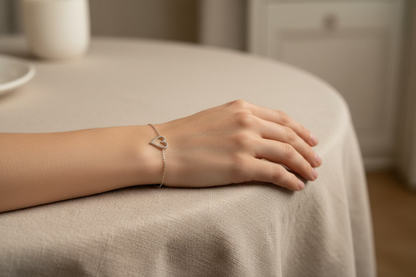 Bracelet cœur strass