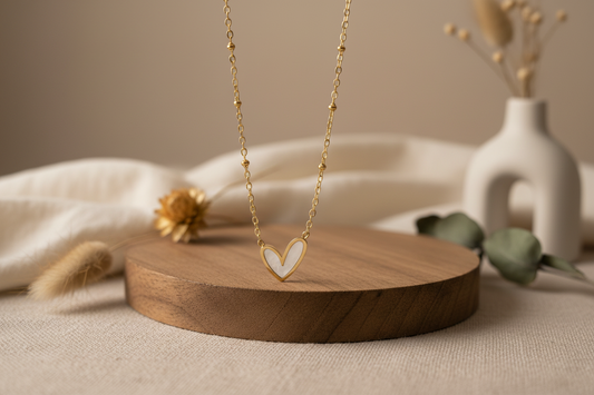 Collier Coeur Nacré