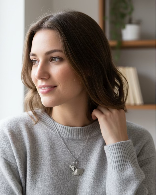 Collier Gingko " Éclat"