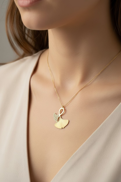 Collier Gingko " Éclat"