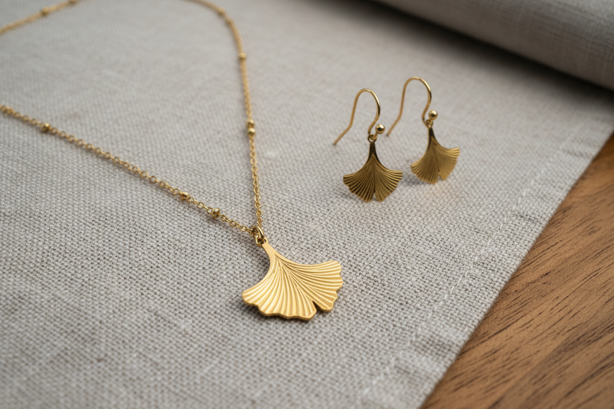 Collier Gingko Dorée