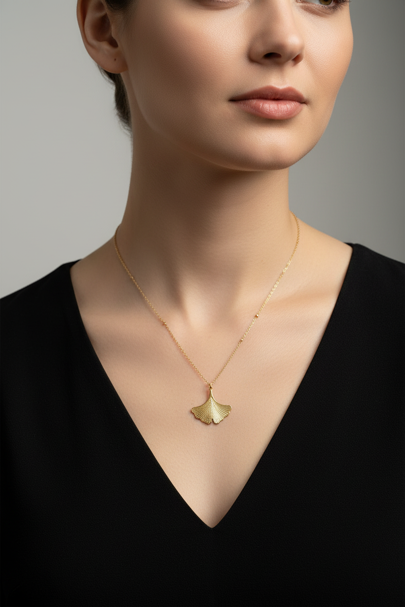 Collier Gingko Dorée