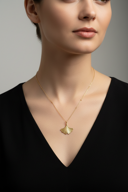 Collier Gingko Dorée