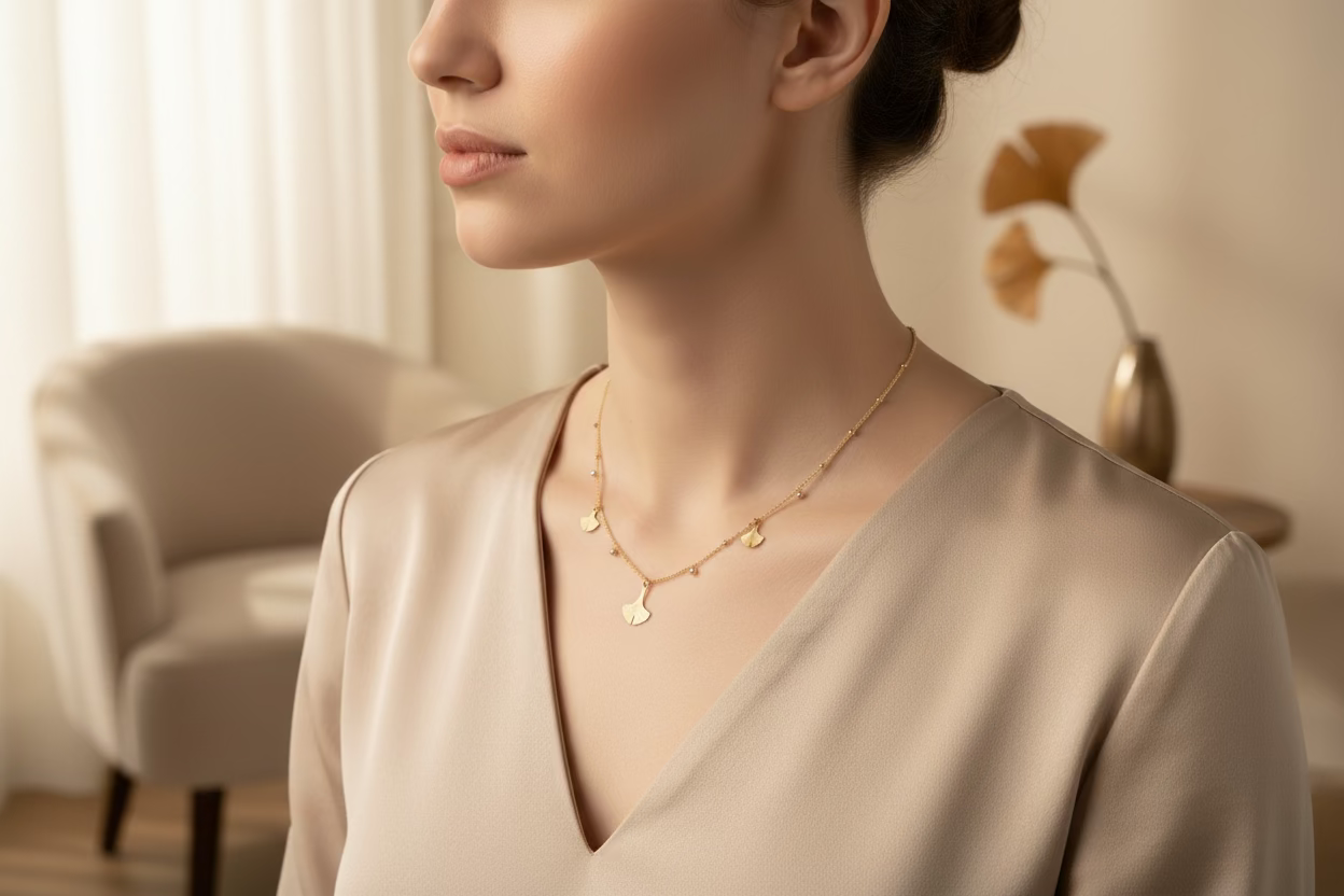 Bracelet Gingko dorée