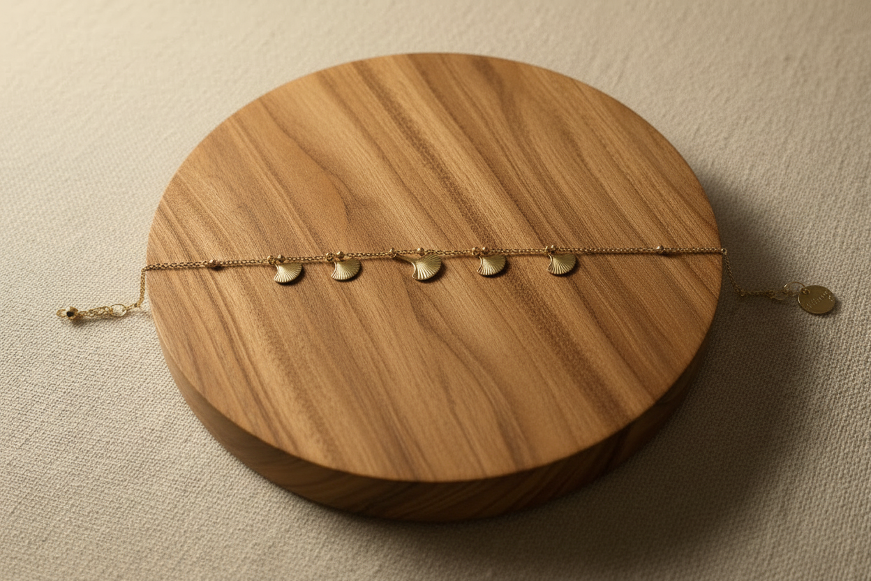 Bracelet Gingko dorée