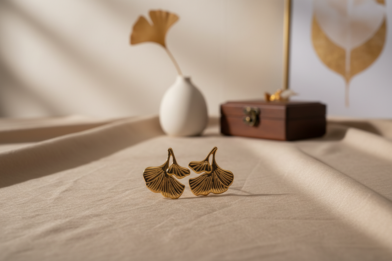 Boucles d'oreilles Gingko