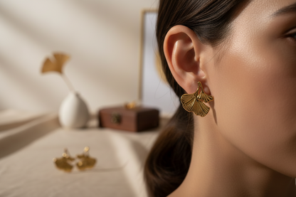 Boucles d'oreilles Gingko