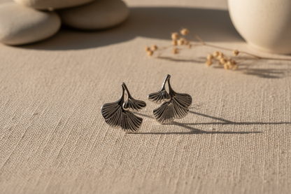 🌿 Collier Gingko Argenté